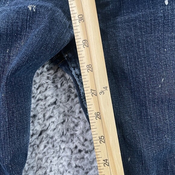 Levi Strauss Signature Series Jeans Paint Splatter Boot Cut Dark Wash Juniors 9 - Picture 9 of 10